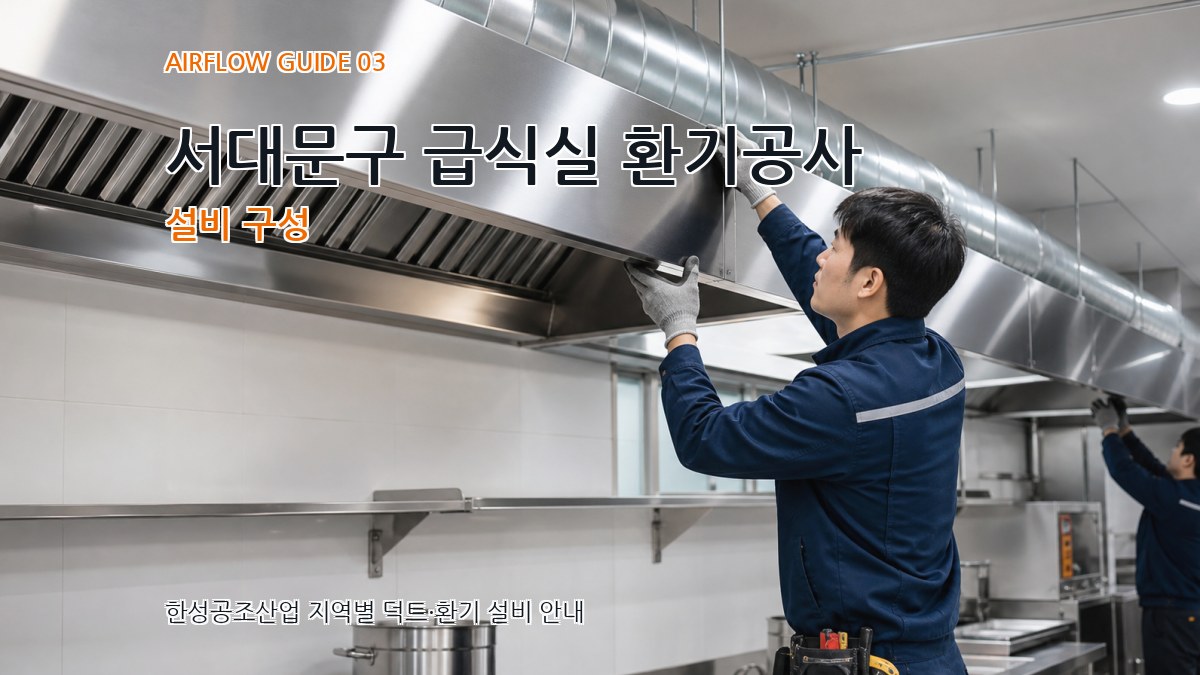 서대문구 급식실 환기공사 설비 구성
