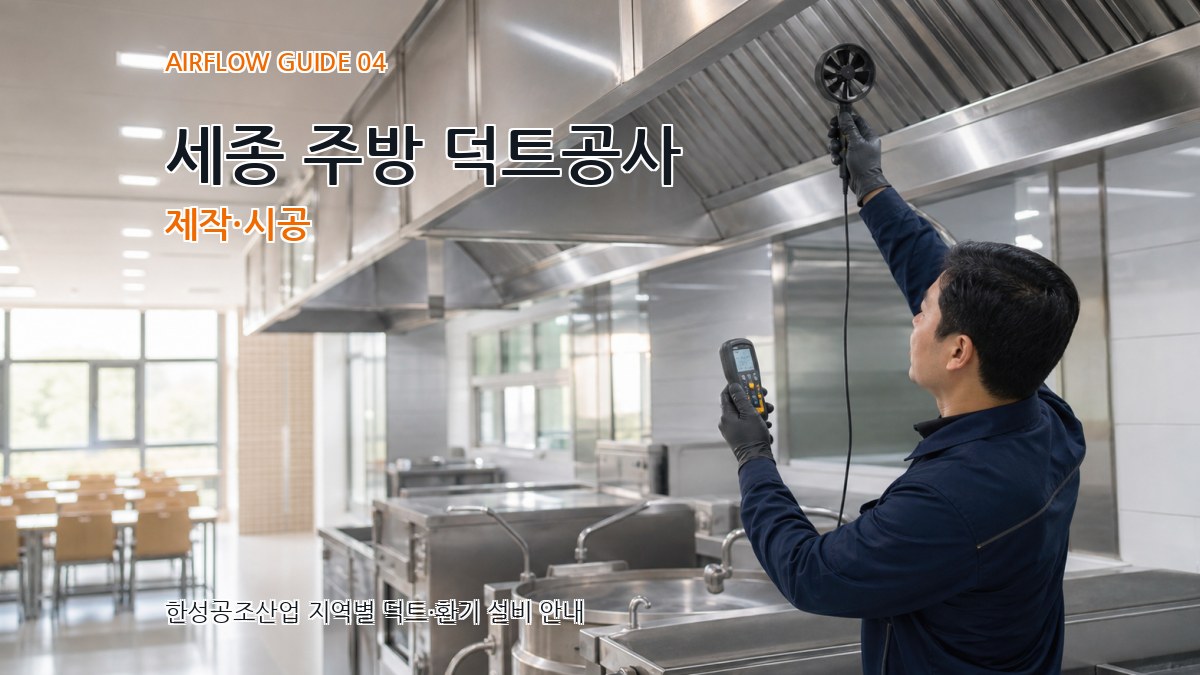 세종 주방 덕트공사 제작·시공