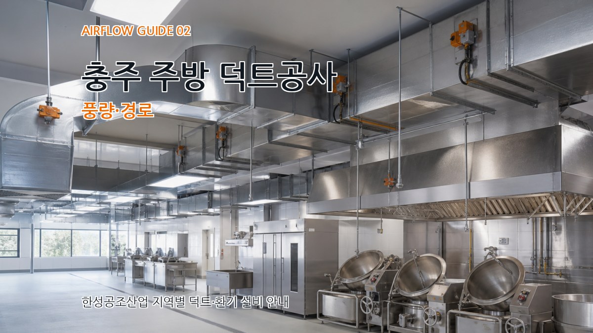 충주 주방 덕트공사 풍량·경로