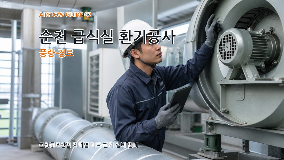 순천 급식실 환기공사 풍량·경로