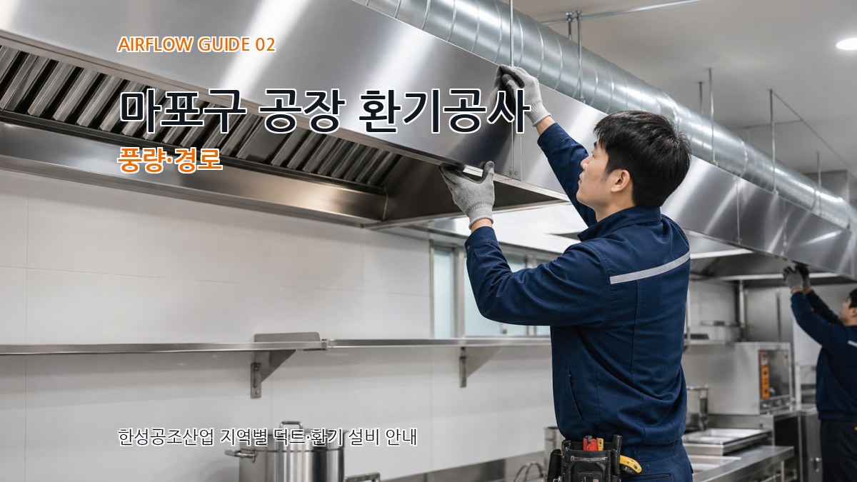 마포구 공장 환기공사 풍량·경로