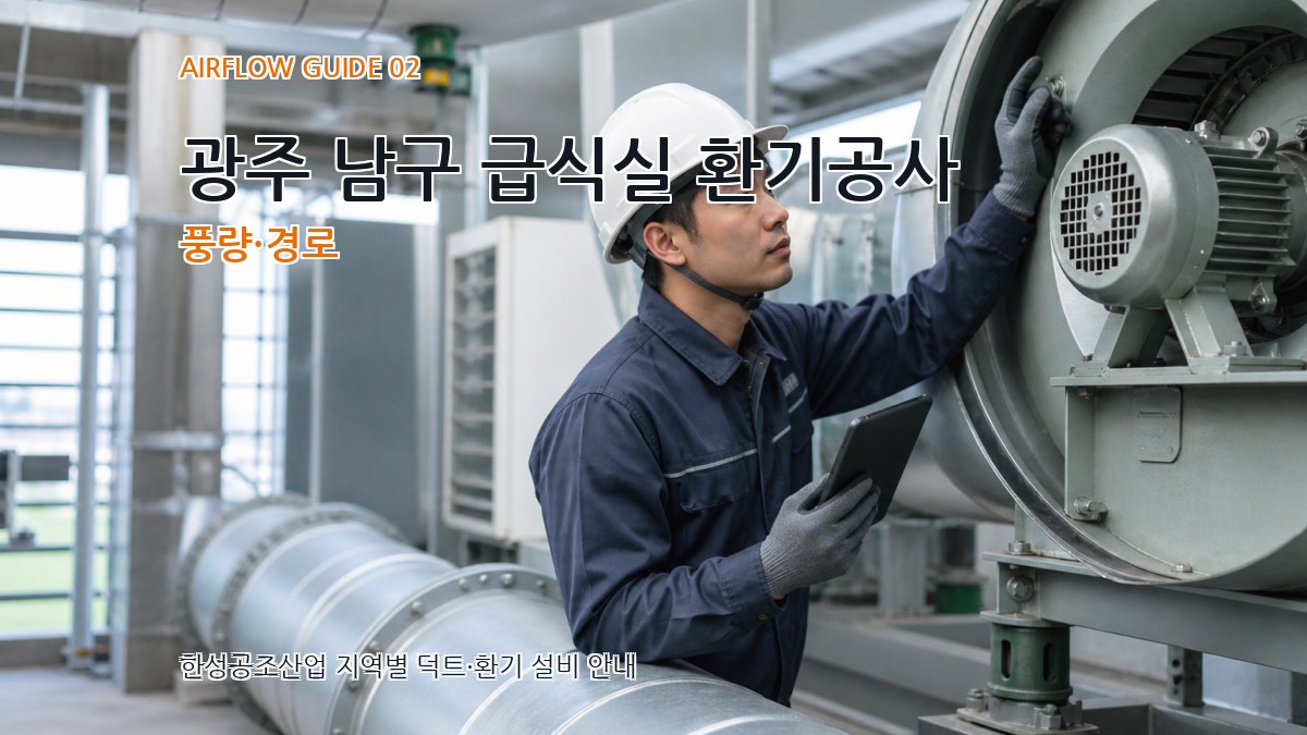 광주 남구 급식실 환기공사 풍량·경로