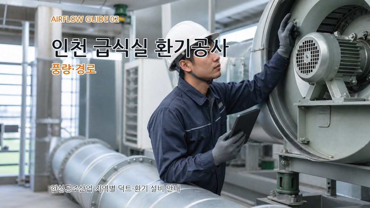 인천 급식실 환기공사 풍량·경로