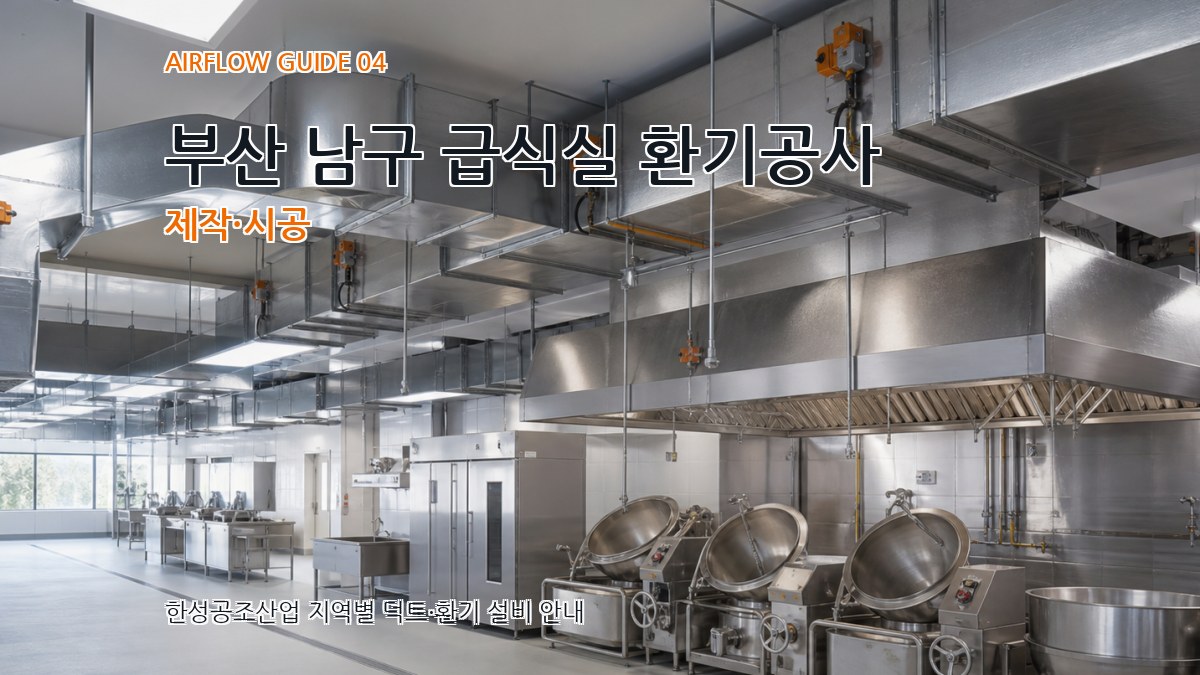 부산 남구 급식실 환기공사 제작·시공