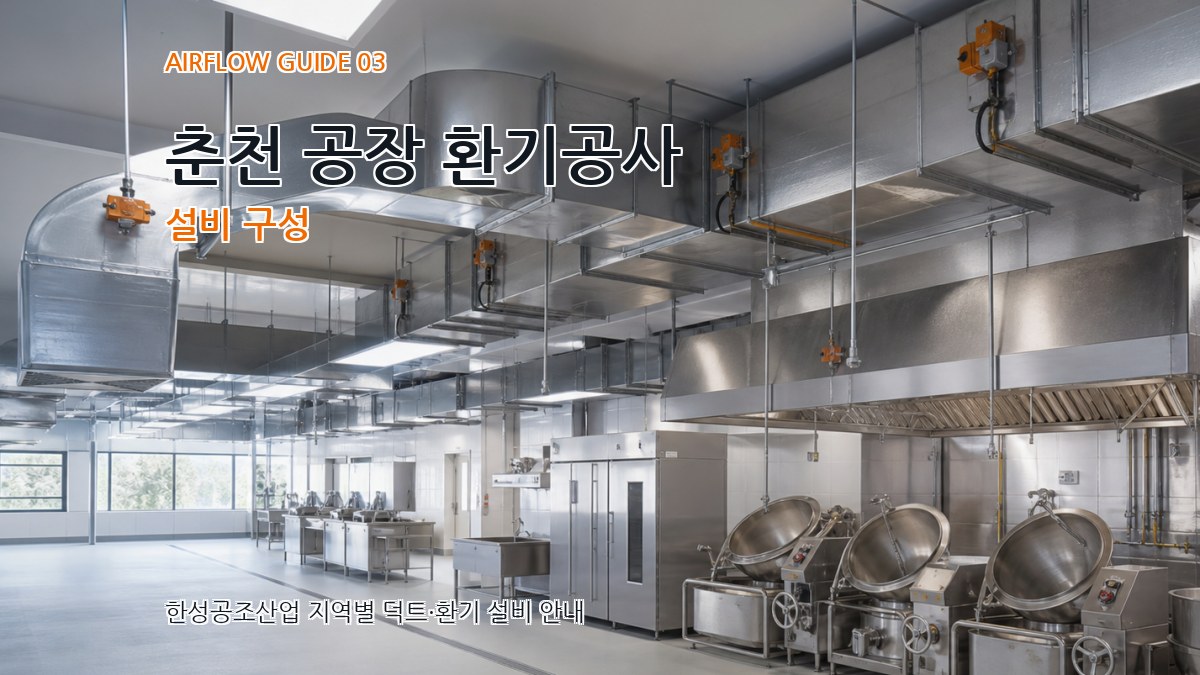 춘천 공장 환기공사 설비 구성