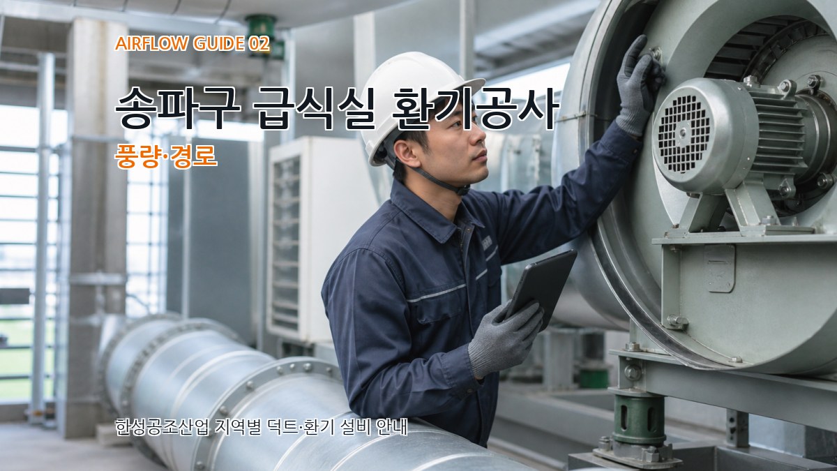 송파구 급식실 환기공사 풍량·경로