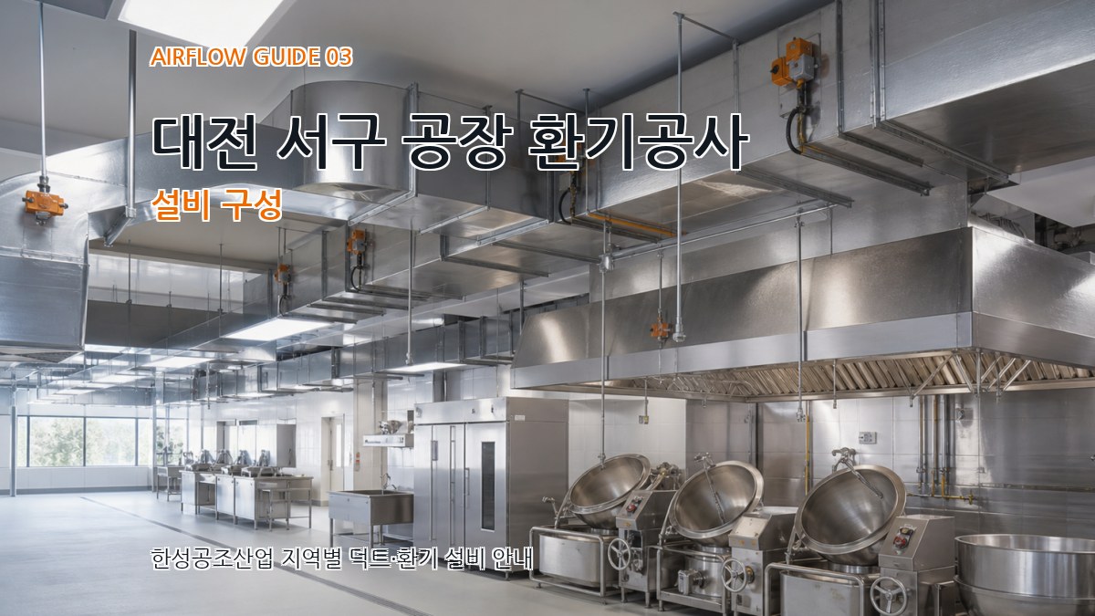 대전 서구 공장 환기공사 설비 구성