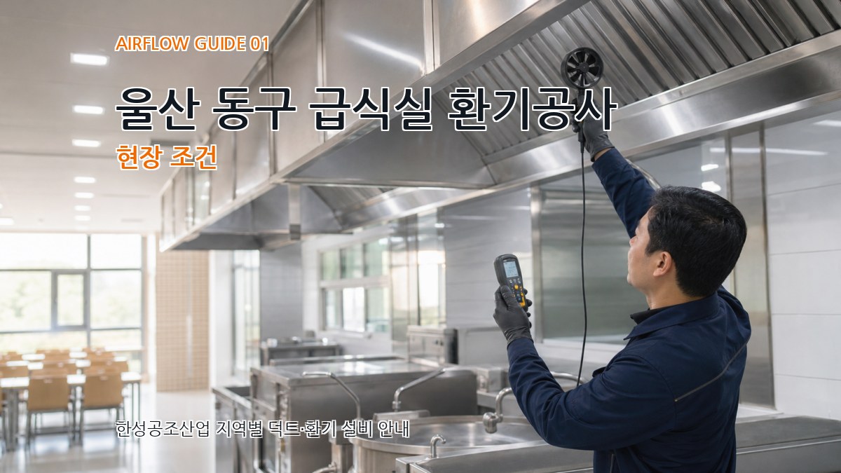 울산 동구 급식실 환기공사