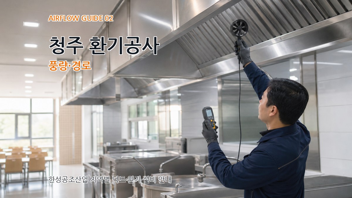청주 환기공사 풍량·경로