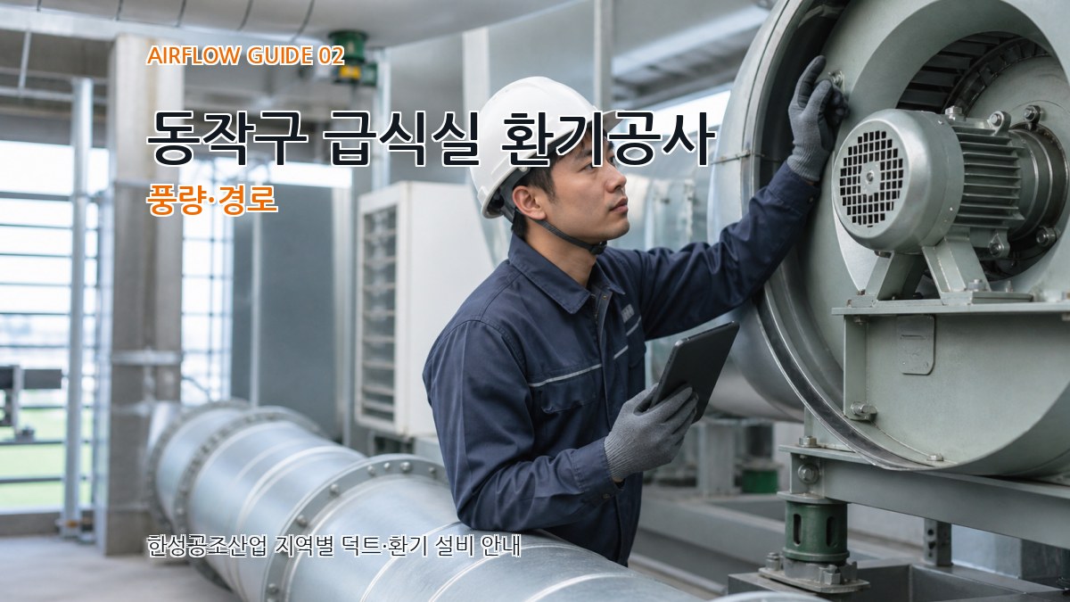동작구 급식실 환기공사 풍량·경로