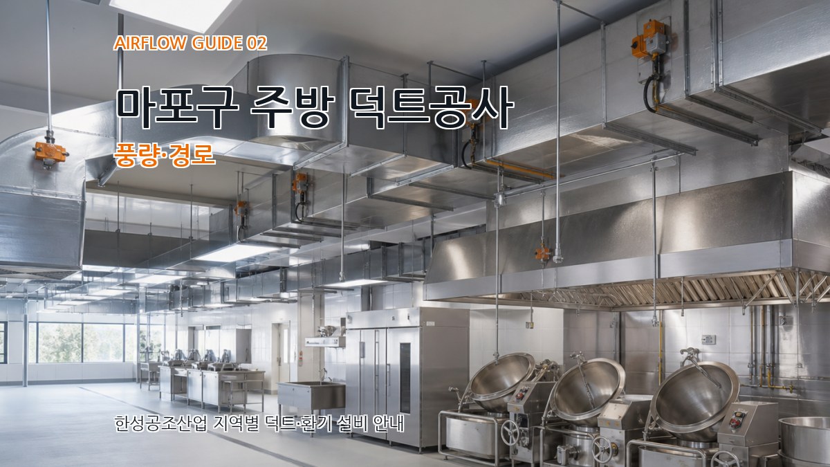 마포구 주방 덕트공사 풍량·경로