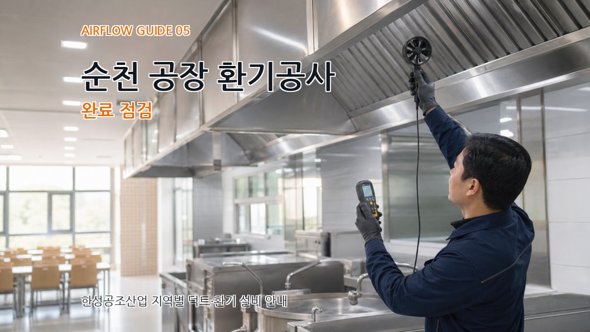 순천 공장 환기공사 완료 점검