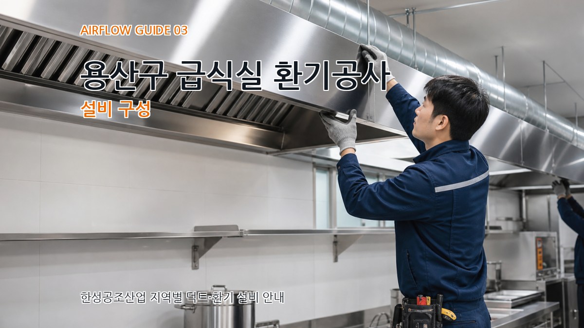 용산구 급식실 환기공사 설비 구성