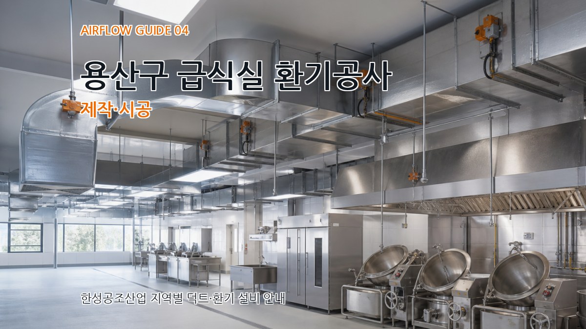 용산구 급식실 환기공사 제작·시공
