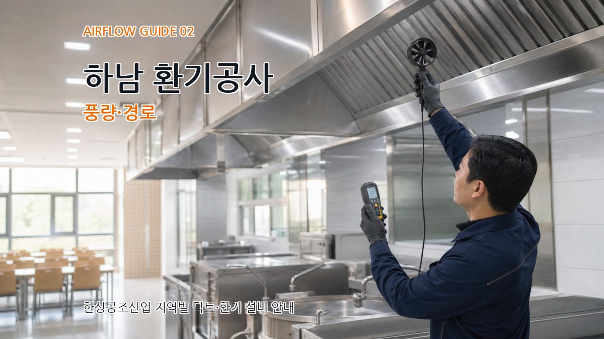 하남 환기공사 풍량·경로