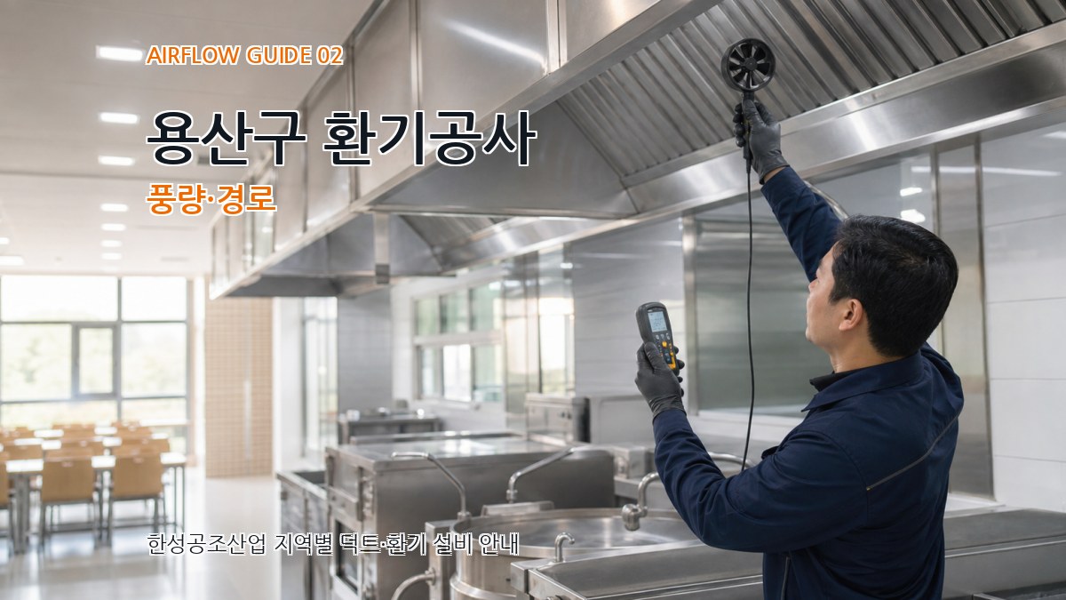 용산구 환기공사 풍량·경로