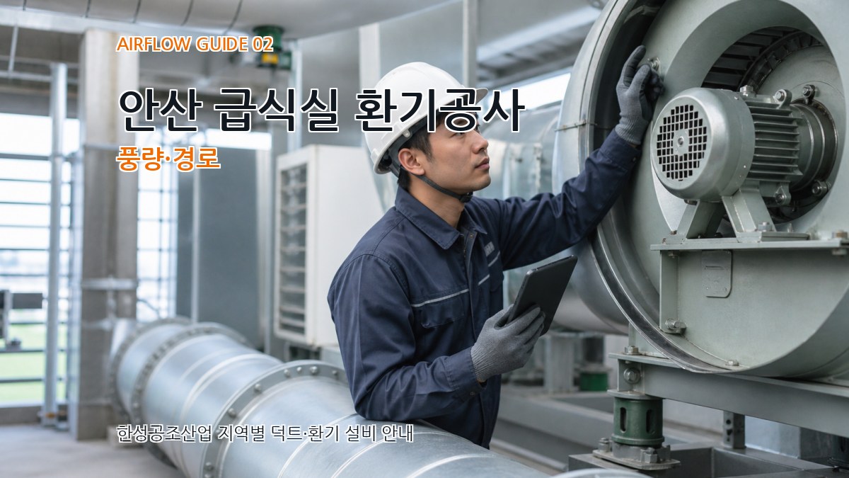 안산 급식실 환기공사 풍량·경로