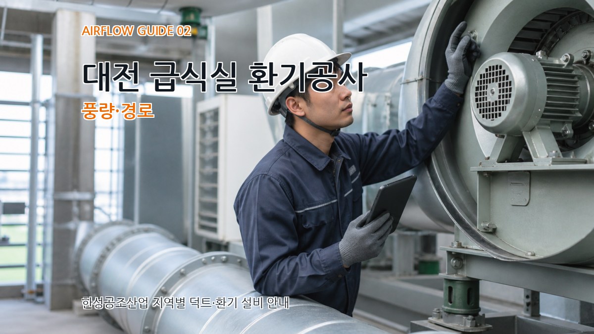 대전 급식실 환기공사 풍량·경로