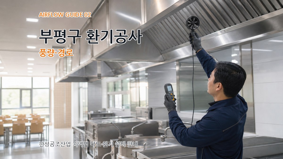 부평구 환기공사 풍량·경로