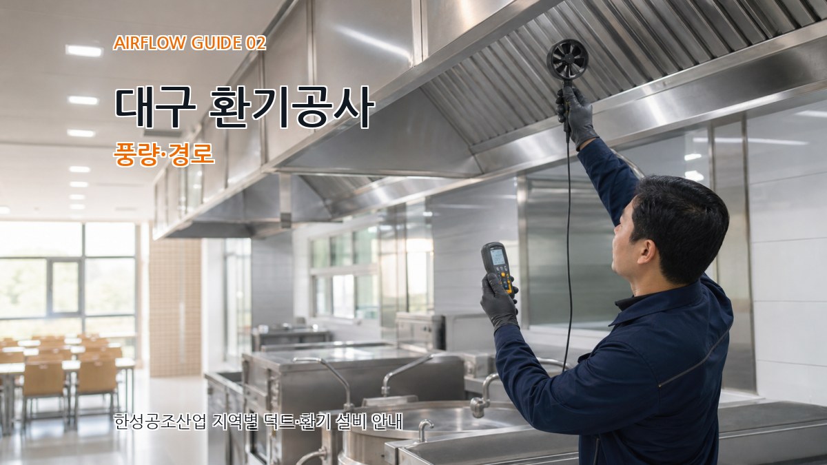 대구 환기공사 풍량·경로